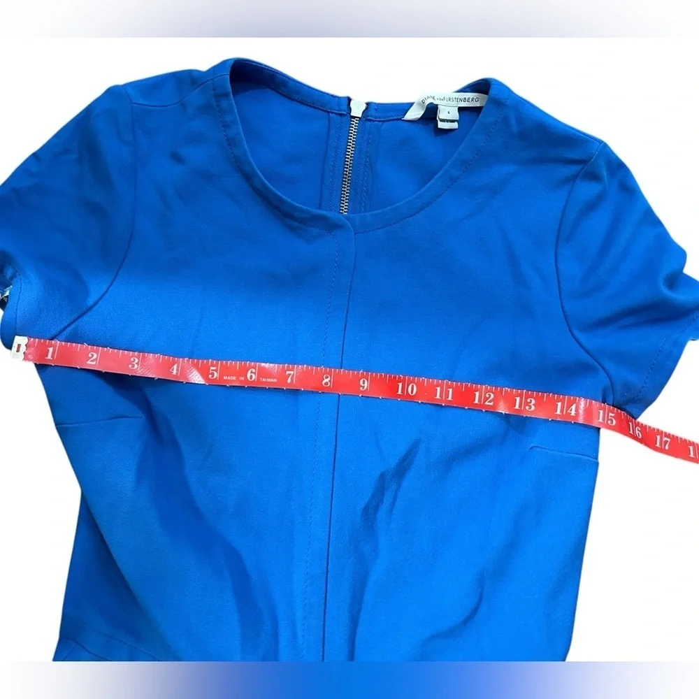 Diane Von Furstenberg Ivana Dress in Blue Iris Sz 4 - Picture 6 of 7